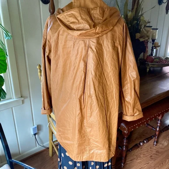 Garnet Hill Waxed Linen Raincoat 6 - Picture 5 of 8